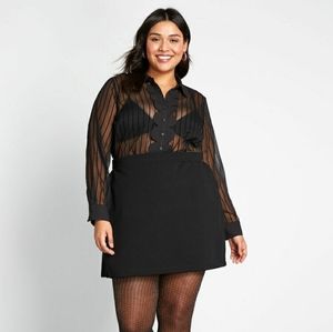 Knit mini skirt